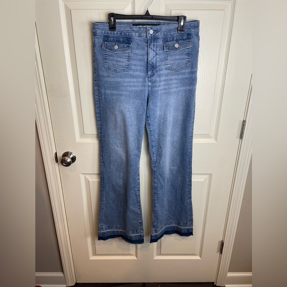 Karl Lagerfeld patch pocket flare leg Women's Jeans 10